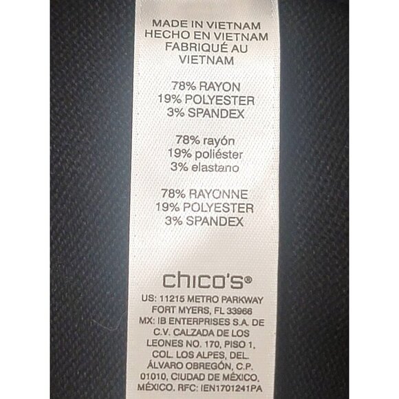 Weekends by Chicos Plus Size Black Relaxed Fit Drawstring Lounge Pants Size 3XL - Picture 11 of 11